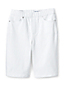 Weiße Jeans-Bermudas High Waist mit Dehnbund