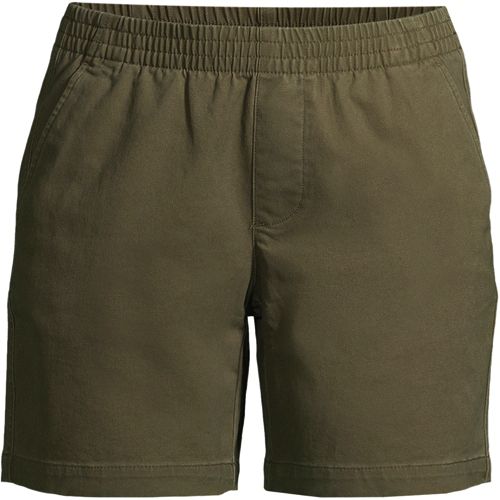 Chino-Shorts mit Dehnbund, 18 cm für Damen, Damen, size: regular, Grün, Baumwoll-Mischung, by Lands' End