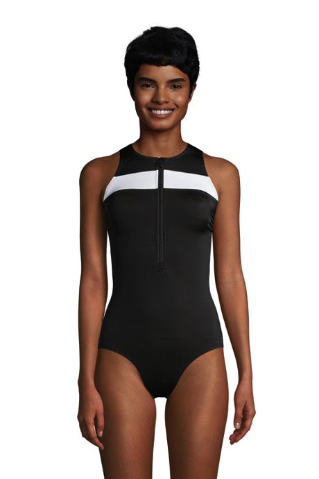 Women S Chlorine Resistant Zip Front One Piece Athletic Swimsuit Women S One Piece Swimsuits Sporty One Piece Swimsuits Women S Swimsuits Chlorine Resistant One Piece Swimsuits