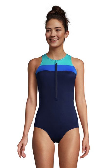 Women S Chlorine Resistant Zip Front One Piece Athletic Swimsuit Onepiece Swimsuits Women S Swimsuits Clothing Women S Casual Clothing