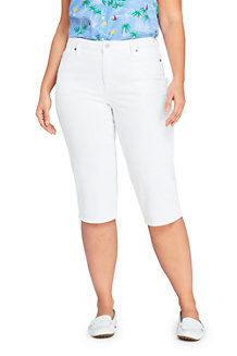 Capri-Jeans Mid Waist in Weiß