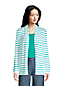 Women's Plus Fine Gauge Cotton Long Open Cardigan, Stripe