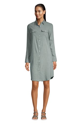 linen dress button down