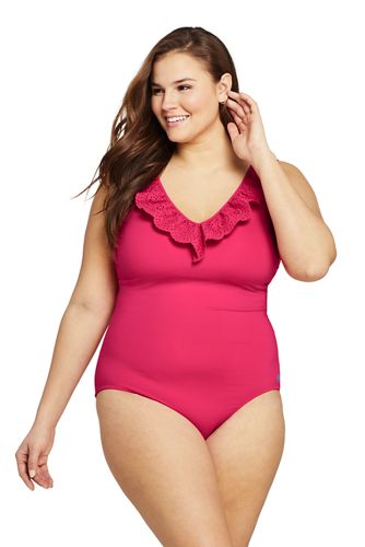 lands end plus size swimwear