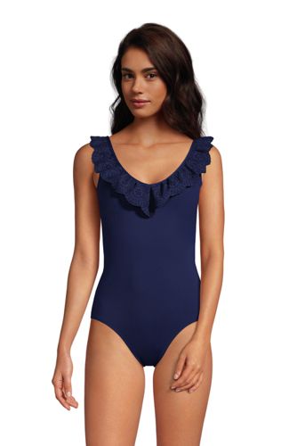 women's ruffle one piece swimsuit