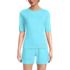 Women's Petite Elbow Sleeve Relaxed UPF 50 Rash Guard, Front