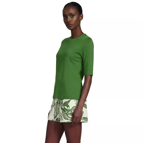 Women's SunShade UPF 50 Elbow Sleeve Rash Guard Swim Tee, Front