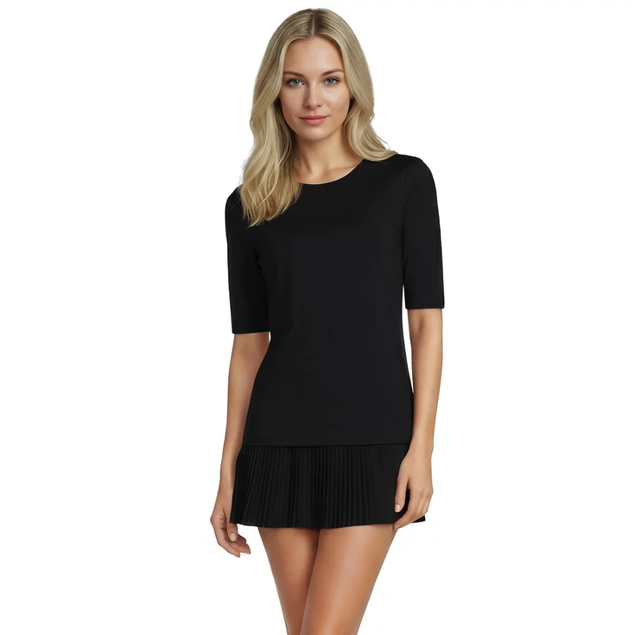 Women's Sunshade UPF 50 Elbow Sleeve Rash Guard Swim Tee view 2