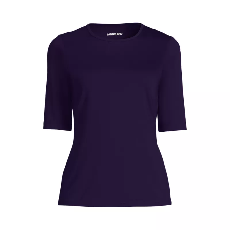 Women's SunShade UPF 50 Elbow Sleeve Rash Guard Swim Tee, Front