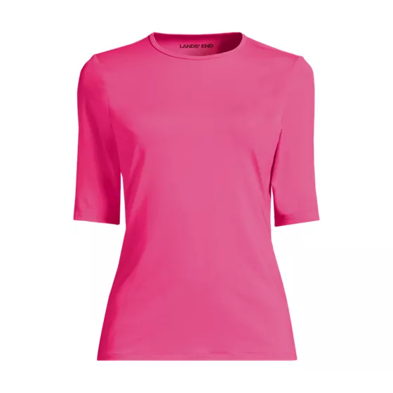 Women's SunShade UPF 50 Elbow Sleeve Rash Guard Swim Tee - primary