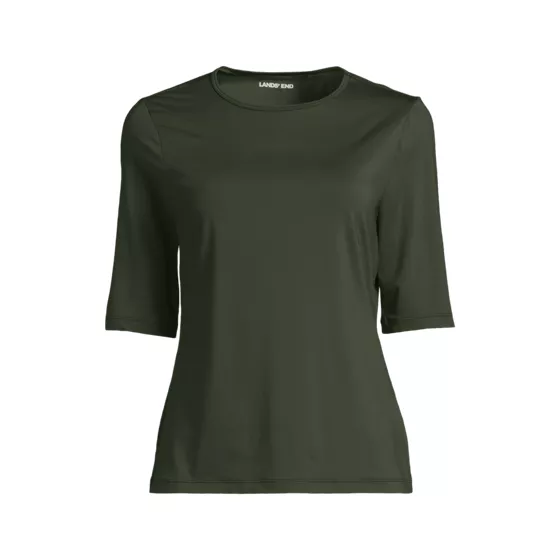 Women's SunShade UPF 50 Elbow Sleeve Rash Guard Swim Tee - primary