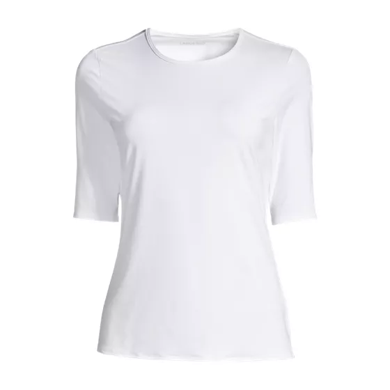 Women's Plus Size SunShade UPF 50 Elbow Sleeve Rash Guard Swim Tee - primary