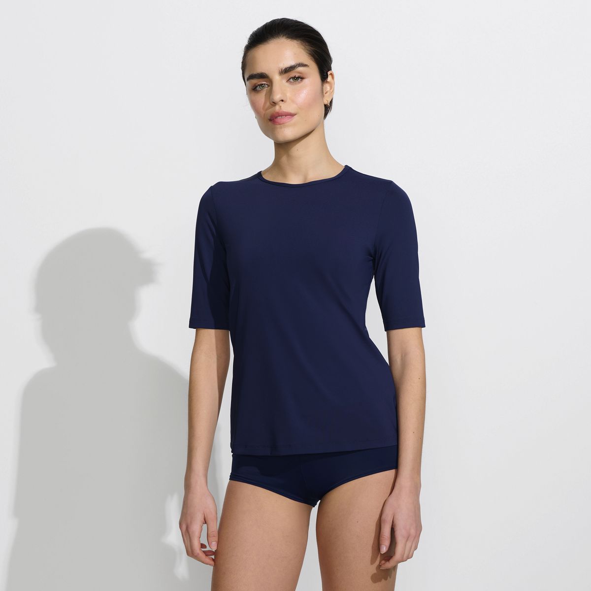 Women's Crew Neck Rash Guard UPF 50 Swim Tee
