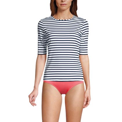 Women's Crew Neck Rash Guard UPF 50 Sun Protection Swim Tee - image 4