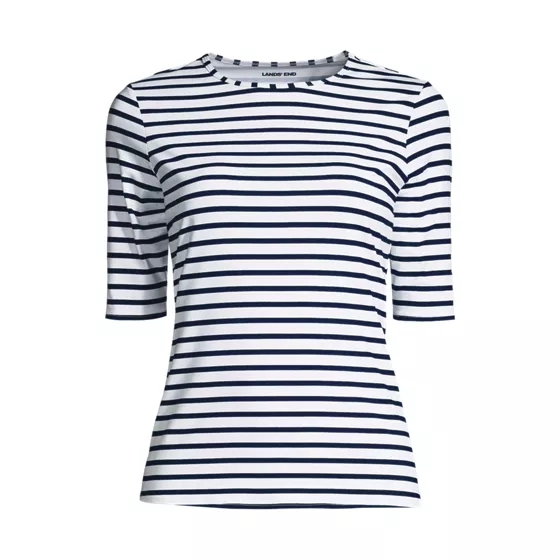 Women's SunShade UPF 50 Elbow Sleeve Rash Guard Swim Tee - primary