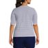 Women's Plus Size Crew Neck Rash Guard UPF 50 Sun Protection Swim Tee, Back
