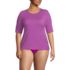 Women's Plus Size SunShade UPF 50 Elbow Sleeve Relaxed Rash Guard, Front