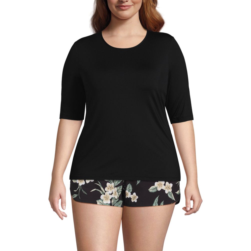 Women's Crew Neck Rash Guard UPF 50 Swim Tee