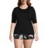 Women's Plus Size Elbow Sleeve Relaxed UPF 50 Rash Guard, Front