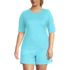 Women's Plus Size SunShade UPF 50 Elbow Sleeve Relaxed Rash Guard, Front
