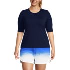 Women's Plus Size Crew Neck Rash Guard UPF 50 Swim Tee