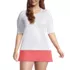 Women's Plus Size SunShade UPF 50 Elbow Sleeve Rash Guard Swim Tee, Front