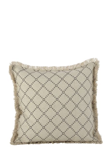 Diamond Fringe Border Decorative Throw Pillow Throw Pillows Home