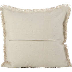Saro Lifestyle Diamond Fringe Border Decorative Throw Pillow, Back