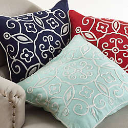 Saro Lifestyle Suzani Embroidery Decorative Throw Pillow, alternative image