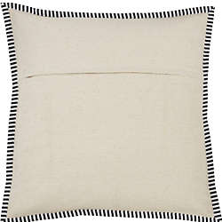Saro Lifestyle Striped Flange Decorative Throw Pillow, Back
