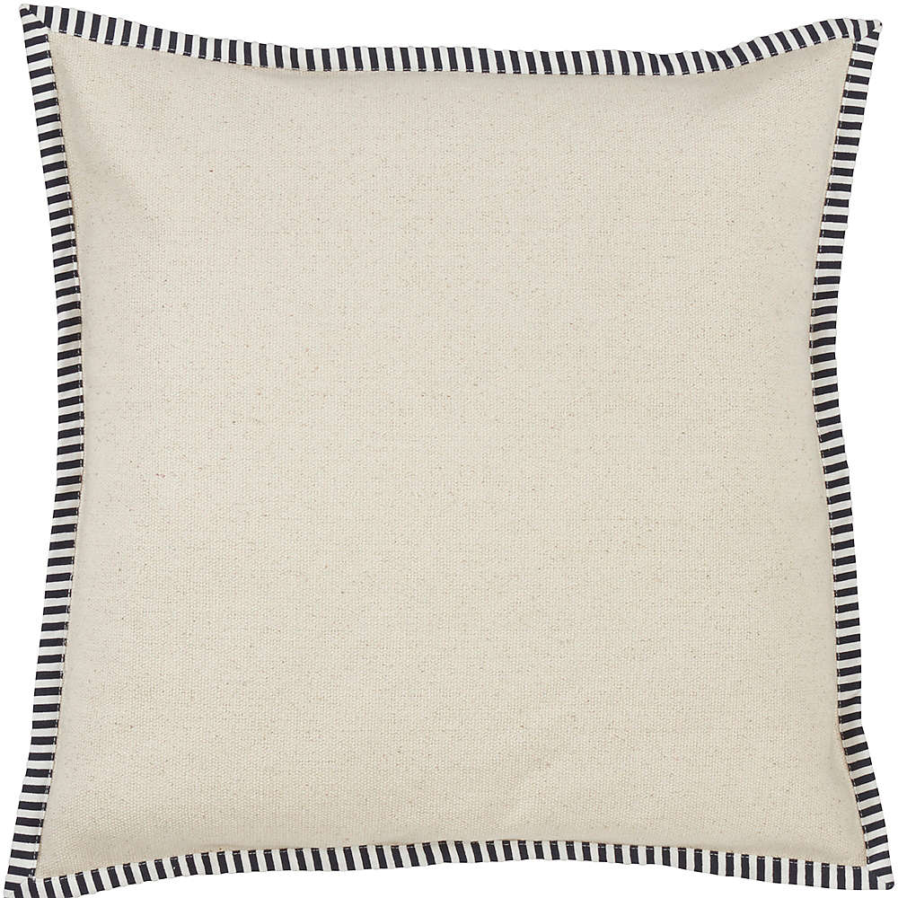 Saro Lifestyle Striped Flange Decorative Throw Pillow, Front