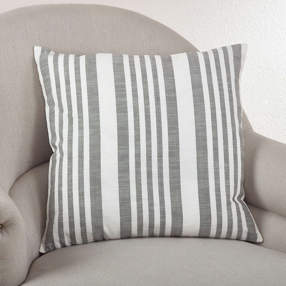 Saro Lifestyle Striped Decorative Throw Pillow, Front