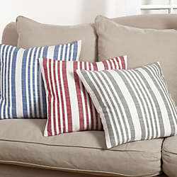 Saro Lifestyle Striped Decorative Throw Pillow, Top