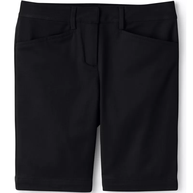 Custom Girls Stretch Chino Bermuda Shorts, Front