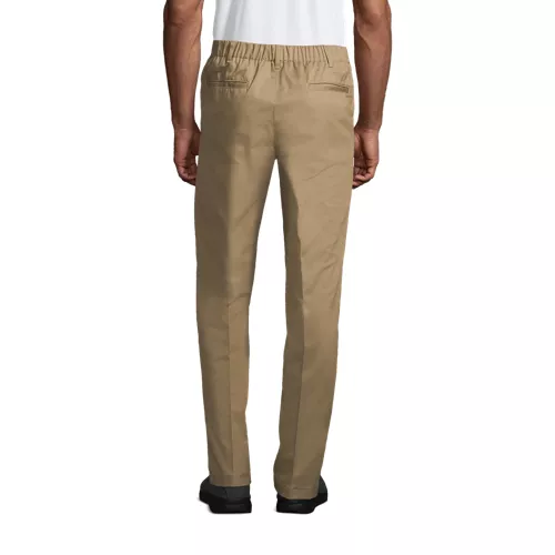 Men's Elastic Waist Pull-On Chino Pants, Back
