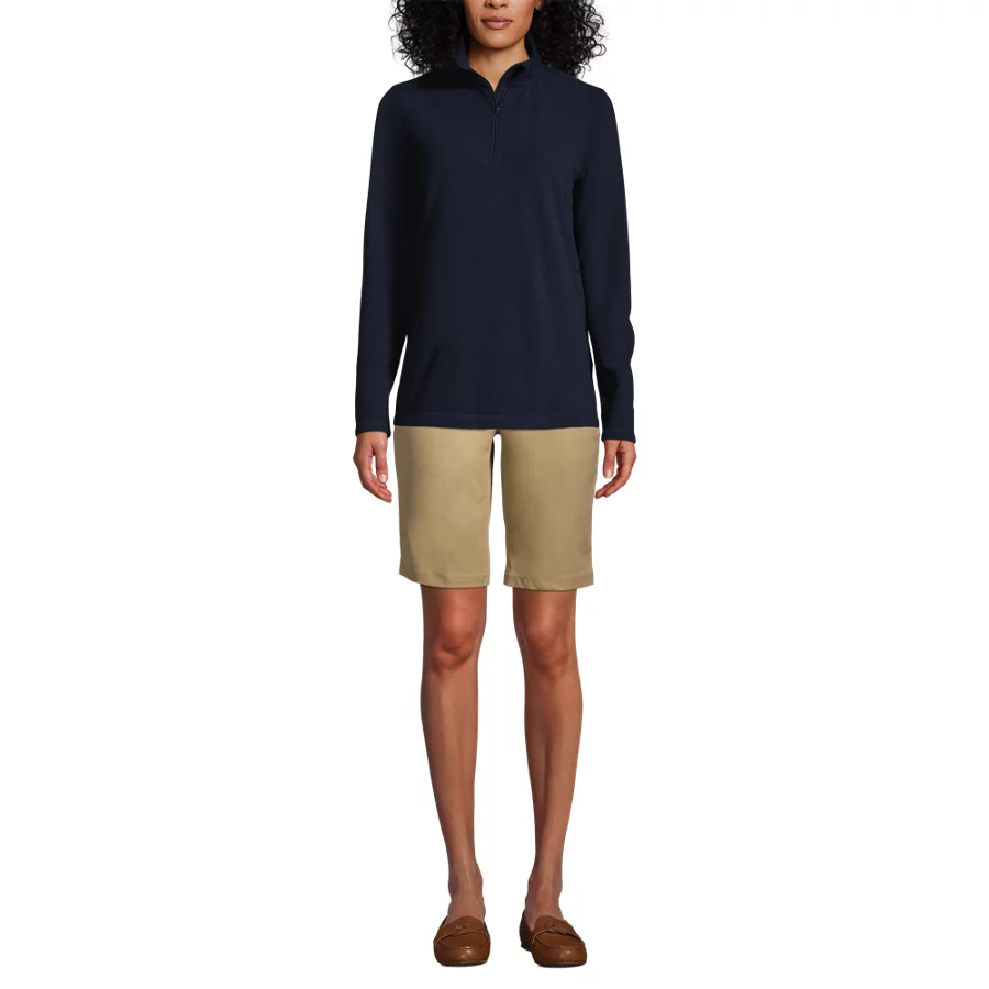 School Uniform Lightweight Fleece Quarter Zip Pullover view 4