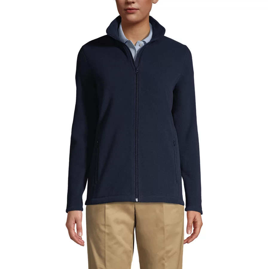 School Uniform Full Zip Mid Weight Fleece Jacket view 2