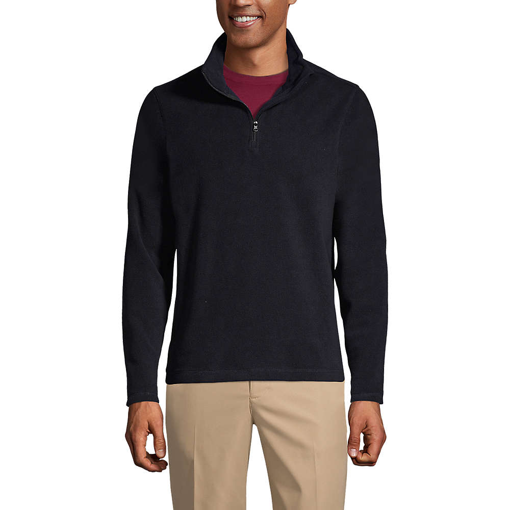 Men's Lightweight Fleece Quarter Zip Pullover, Front