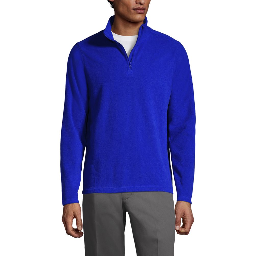 Lands end men's fleece pullover best sale