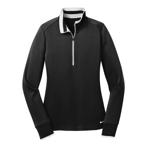 Nike Women's Plus Size Dri-FIT Quarter Zip Pullover Shirt