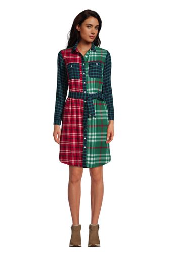 Women Casual Button Down Shirt Dress V Neck Long Sleeve Mini Dress Vintage Plaid  Shirts Dress with Belt, Red, Small : : Clothing, Shoes &  Accessories