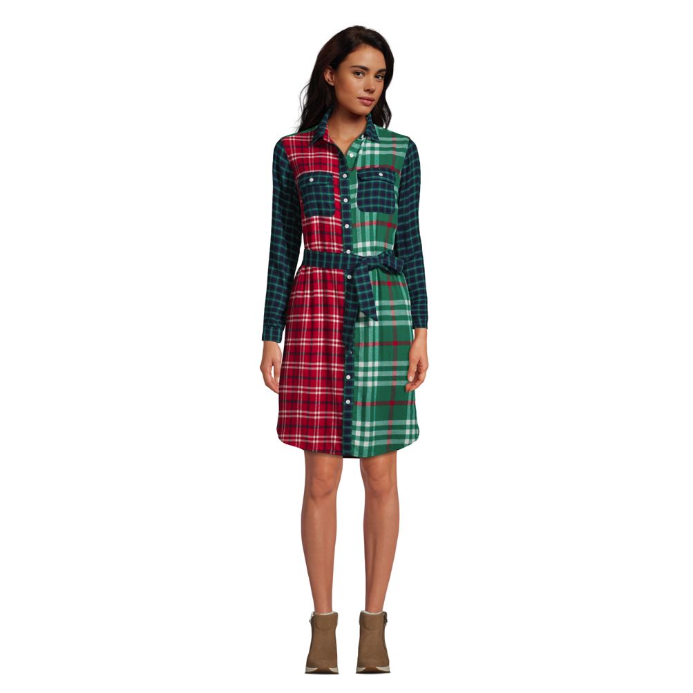 Womens flannel tunic outlet dress