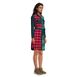 Women's Cotton Flannel Long Sleeve Knee Length Shirt Dress, alternative image