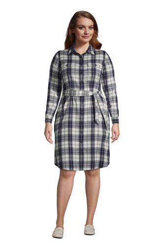 long flannel shirt dress