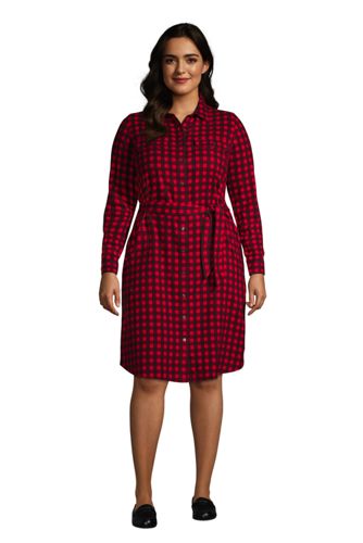 plus size flannel dress