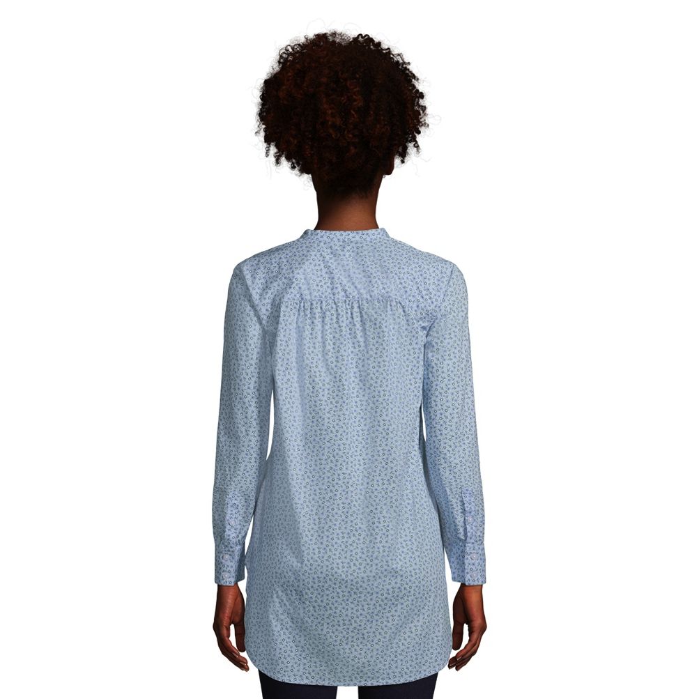 Women's Cotton A-Line Long Sleeve Tunic Top
