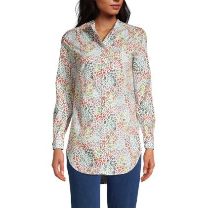 Women's Cotton A-Line Long Sleeve Tunic Top - image 1