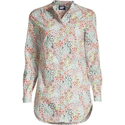 Women's Cotton A-Line Long Sleeve Tunic Top - primary