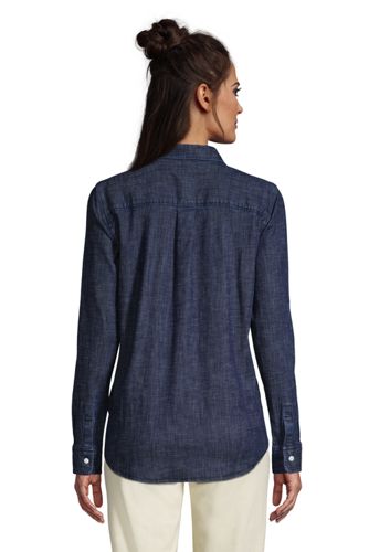 lands end denim shirt