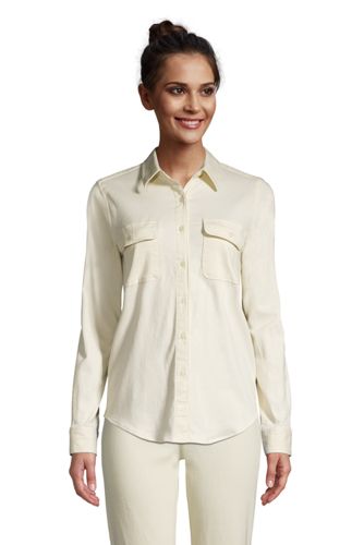 women's petite denim shirt
